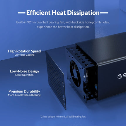 ORICO NS200RU3 2 Bay USB3.0 Festplattengehäuse mit Raid, NS200RU3