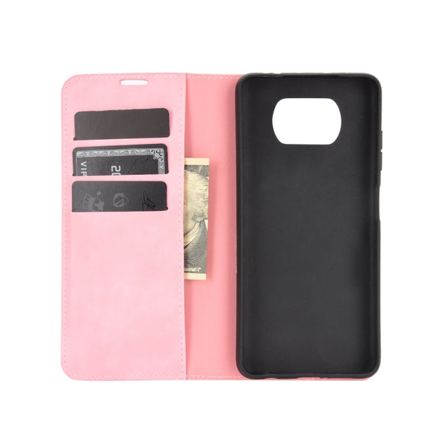 For Xiaomi Poco X3/X3 NFC Retro-skin Business Magnetic Suction Leather Case with Holder & Card Slots & Wallet, For Xiaomi Poco X3