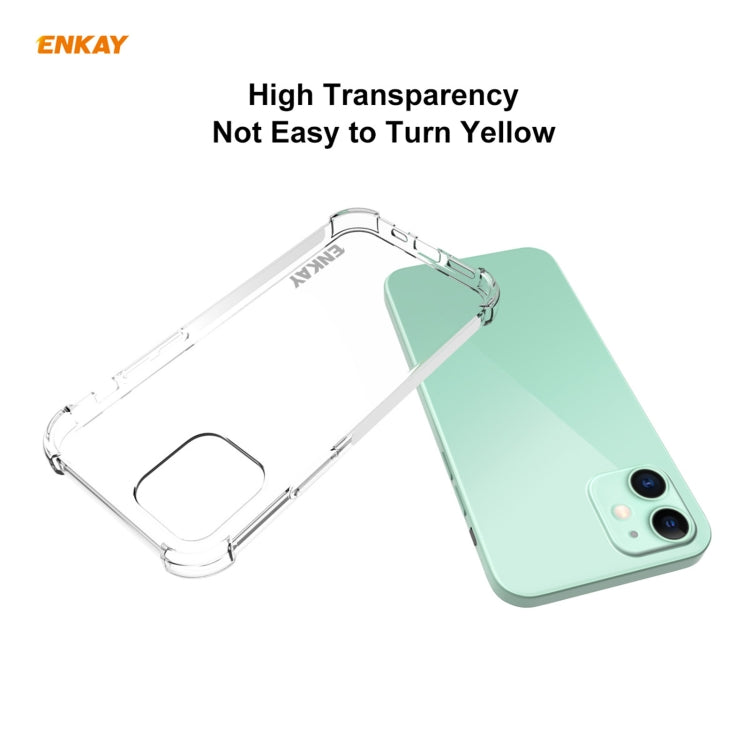 Hat-Prince ENKAY 2 in 1 Clear TPU Soft Case Shockproof Cover + 0.26mm 9H 2.5D Full Glue Full Coverage Tempered Glass Protector Film, For iPhone 12 mini, For iPhone 12 / 12 Pro, For iPhone 12 Pro Max