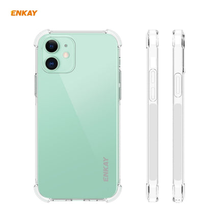 Hat-Prince ENKAY 2 in 1 Clear TPU Soft Case Shockproof Cover + 0.26mm 9H 2.5D Full Glue Full Coverage Tempered Glass Protector Film, For iPhone 12 mini, For iPhone 12 / 12 Pro, For iPhone 12 Pro Max