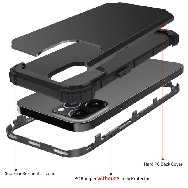 PC+ Silicone Three-piece Anti-drop Mobile Phone Protective Back Cover, For iPhone 12 mini, For iPhone 12 / 12 Pro, For iPhone 12 Pro Max