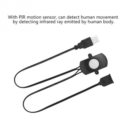 DC 5V/12V/24V USB Body Infrared PIR Motion Sensor Switch Human Motion Sensor Detector Switch For LED Light Strip, Black, White