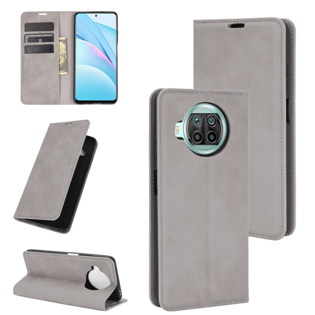 For Xiaomi Mi 10T Lite Retro-skin Business Magnetic Suction Leather Case with Holder & Card Slots & Wallet, For Xiaomi Mi 10T Lite
