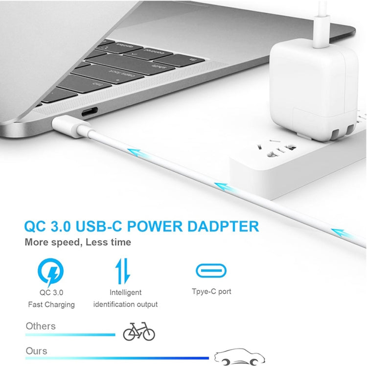 PD3.0 30W USB-C / Type-C Interface Universal Travel Charger with Detachable Foot, EU Plug