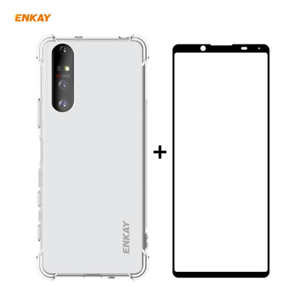 Hat-Prince ENKAY Clear TPU Shockproof Case Soft Anti-slip Cover + 0.26mm 9H 2.5D Full Glue Full Coverage Tempered Glass Protector Film, For Motorola Moto G9 / G9 Play, For Xiaomi Redmi 9A, For Xiaomi Redmi 9C, For Xiaomi 10T 5G / 10T Pro 5G            ...