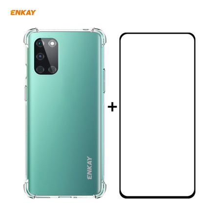 Hat-Prince ENKAY Clear TPU Shockproof Case Soft Anti-slip Cover + 0.26mm 9H 2.5D Full Glue Full Coverage Tempered Glass Protector Film, For Motorola Moto G9 / G9 Play, For Xiaomi Redmi 9A, For Xiaomi Redmi 9C, For Xiaomi 10T 5G / 10T Pro 5G            ...