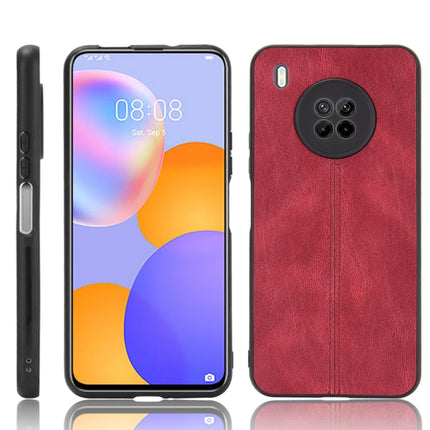 For Huawei Y9a Shockproof Sewing Cow Pattern Skin PC + PU + TPU Case
