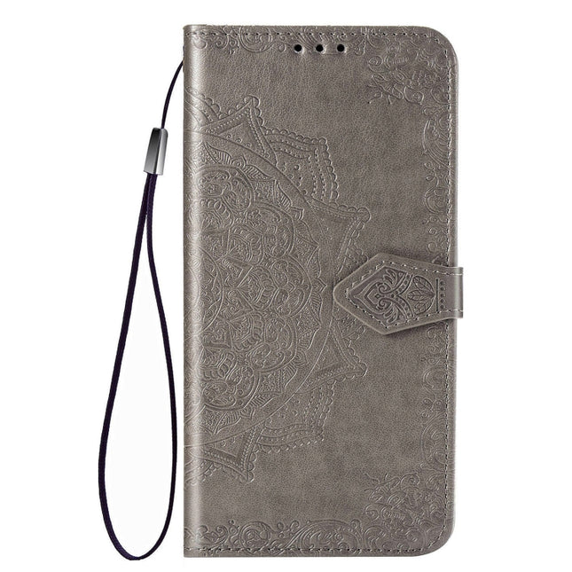 Mandala Flower Embossed Horizontal Flip Leather Case with Bracket / Card Slot / Wallet / Lanyard, For OPPO F17 Pro, For OPPO F17, For vivo Y20, For Google Pixel 4a 5G