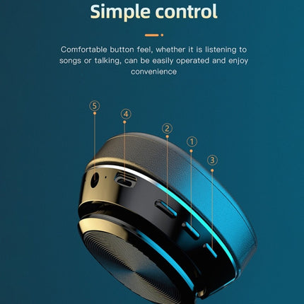 VJ320 Bluetooth 5.0 Head-mounted Foldable Wireless Headphones Support TF Card with Mic, VJ320 Red, VJ320 White, VJ320 Black, VJ320 Blue