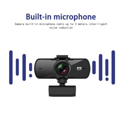 C5 4 Million Pixel Auto Focus 2K Full HD Webcam 360 Rotation USB Driver-free Live Broadcast WebCamera with Mic, C5