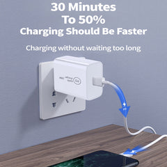 SDC-20W 2 in 1 PD 20W USB-C / Type-C Travel Charger + 3A PD 3.0   USB-C / Type-C to USB-C / Type-C Fast Charge Data Cable Set, Cable Length: 1m,, US Plug, EU Plug, UK Plug