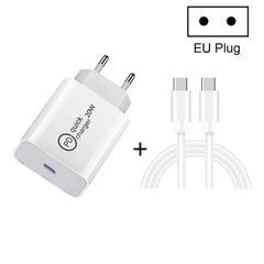 SDC-20W 2 in 1 PD 20W USB-C / Type-C Travel Charger + 3A PD 3.0   USB-C / Type-C to USB-C / Type-C Fast Charge Data Cable Set, Cable Length: 1m,, US Plug, EU Plug, UK Plug