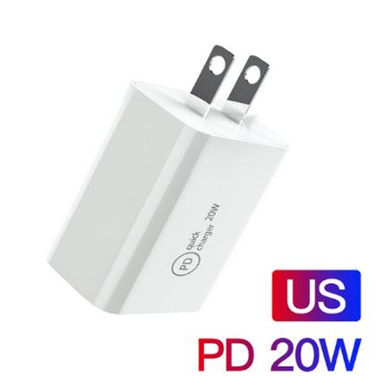 SDC-20W 2 in 1 PD 20W USB-C / Type-C Travel Charger + 3A PD3.0 USB-C / Type-C to 8 Pin Fast Charge Data Cable Set, Cable Length: 1m,, US Plug, EU Plug, UK Plug