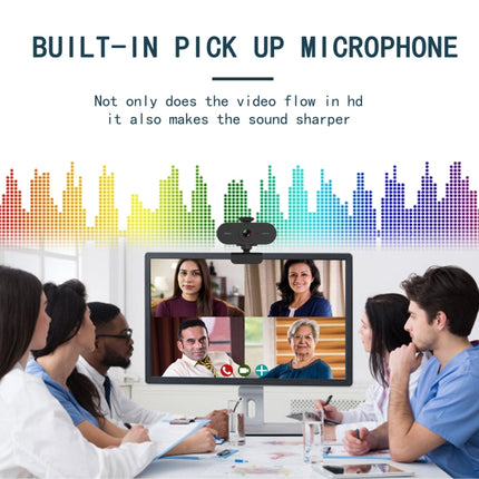 B1 4 Million Pixels 2K Resolution HD 1080P 360 Degrees Rotation Webcam with Mic & Tripod