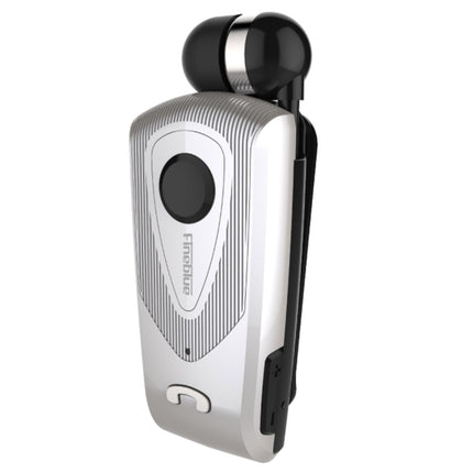 F930 CSR4.1 Retractable Cable Caller Vibration Reminder Anti-theft Bluetooth Headset, Black, Silver