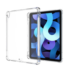 For iPad Air (2020) 10.9 Transparent All-inclusive TPU Silicone Anti-drop Protective Case with Pen Slot, For iPad Air 2022 / 2020 10.9