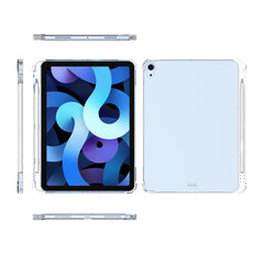 For iPad Air (2020) 10.9 Transparent All-inclusive TPU Silicone Anti-drop Protective Case with Pen Slot, For iPad Air 2022 / 2020 10.9