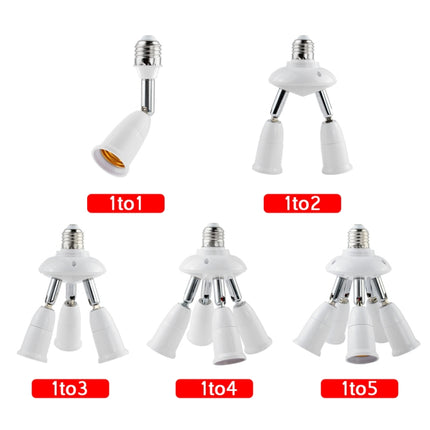 E27 to E27 Splitter Adjustable LED Light Bulb Holder Adapter Converter Socket Light Bulb Holder, 1 In 1, 2 In 1, 3 In 1, 4 In 1, 5 In 1