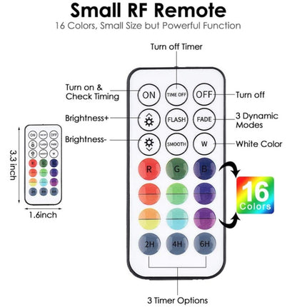 16 Colors 13 LEDs Underwater Light Swimming Pool Diving Light Dimmable Suction Cup Underwater Lamp