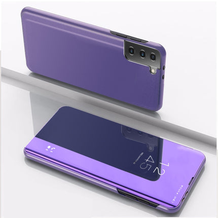 Plated Mirror Horizontal Flip Leather Case with Holder, For Samsung Galaxy S21 5G, For Samsung Galaxy S21+ 5G, For Samsung Galaxy S21 Ultra 5G
