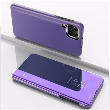 Plated Mirror Horizontal Flip Leather Case with Holder, For Samsung Galaxy A12, For Samsung Samsung Galaxy A02s EU