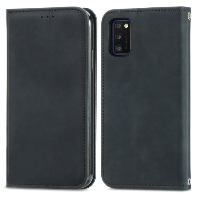 Retro Skin Feel Business Magnetic Horizontal Flip Leather Case with Holder & Card Slots & Wallet & Photo Frame, For Samsung Galaxy A41 (EU), For Samsung Galaxy A01 Core / M01 Core, For Samsung Galaxy A7  2018, For Samsung Galaxy A10