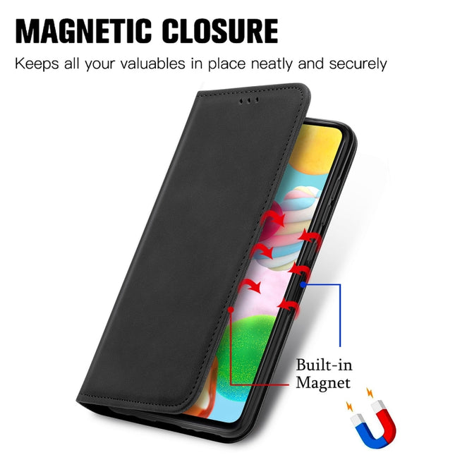 Retro Skin Feel Business Magnetic Horizontal Flip Leather Case with Holder & Card Slots & Wallet & Photo Frame, For Samsung Galaxy A41 (EU), For Samsung Galaxy A01 Core / M01 Core, For Samsung Galaxy A7  2018, For Samsung Galaxy A10