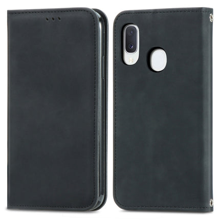 Retro Skin Feel Business Magnetic Horizontal Flip Leather Case with Holder & Card Slots & Wallet & Photo Frame, For Samsung Galaxy A10e, For Samsung Galaxy A20e, For Samsung Galaxy A20 /A30, For Samsung Galaxy A20s