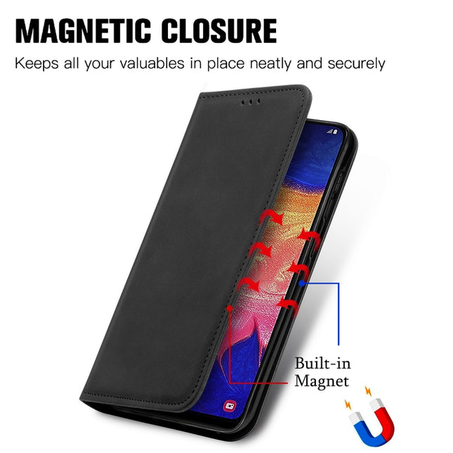 Retro Skin Feel Business Magnetic Horizontal Flip Leather Case with Holder & Card Slots & Wallet & Photo Frame, For Samsung Galaxy A10e, For Samsung Galaxy A20e, For Samsung Galaxy A20 /A30, For Samsung Galaxy A20s