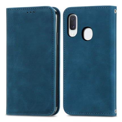 Retro Skin Feel Business Magnetic Horizontal Flip Leather Case with Holder & Card Slots & Wallet & Photo Frame, For Samsung Galaxy A10e, For Samsung Galaxy A20e, For Samsung Galaxy A20 /A30, For Samsung Galaxy A20s