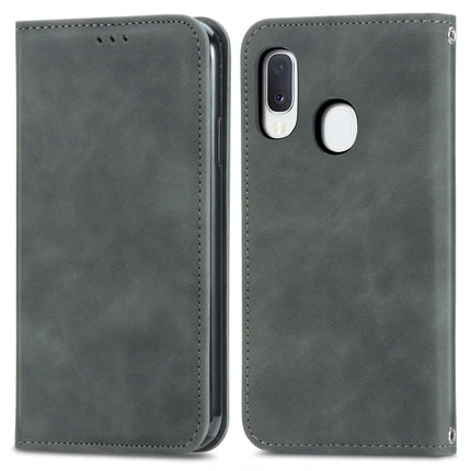 Retro Skin Feel Business Magnetic Horizontal Flip Leather Case with Holder & Card Slots & Wallet & Photo Frame, For Samsung Galaxy A10e, For Samsung Galaxy A20e, For Samsung Galaxy A20 /A30, For Samsung Galaxy A20s