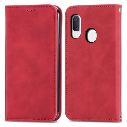 Retro Skin Feel Business Magnetic Horizontal Flip Leather Case with Holder & Card Slots & Wallet & Photo Frame, For Samsung Galaxy A10e, For Samsung Galaxy A20e, For Samsung Galaxy A20 /A30, For Samsung Galaxy A20s