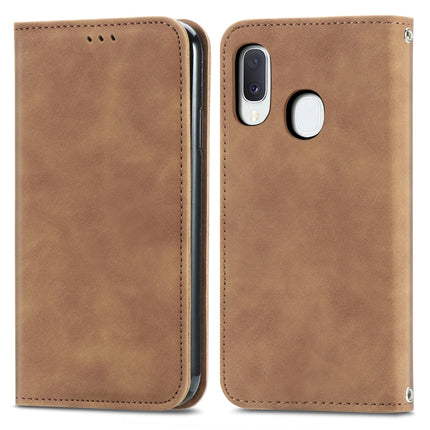 Retro Skin Feel Business Magnetic Horizontal Flip Leather Case with Holder & Card Slots & Wallet & Photo Frame, For Samsung Galaxy A10e, For Samsung Galaxy A20e, For Samsung Galaxy A20 /A30, For Samsung Galaxy A20s