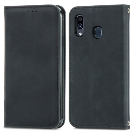 Retro Skin Feel Business Magnetic Horizontal Flip Leather Case with Holder & Card Slots & Wallet & Photo Frame, For Samsung Galaxy A10e, For Samsung Galaxy A20e, For Samsung Galaxy A20 /A30, For Samsung Galaxy A20s