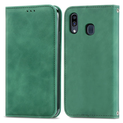 Retro Skin Feel Business Magnetic Horizontal Flip Leather Case with Holder & Card Slots & Wallet & Photo Frame, For Samsung Galaxy A10e, For Samsung Galaxy A20e, For Samsung Galaxy A20 /A30, For Samsung Galaxy A20s
