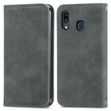 Retro Skin Feel Business Magnetic Horizontal Flip Leather Case with Holder & Card Slots & Wallet & Photo Frame, For Samsung Galaxy A10e, For Samsung Galaxy A20e, For Samsung Galaxy A20 /A30, For Samsung Galaxy A20s