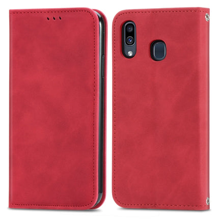 Retro Skin Feel Business Magnetic Horizontal Flip Leather Case with Holder & Card Slots & Wallet & Photo Frame, For Samsung Galaxy A10e, For Samsung Galaxy A20e, For Samsung Galaxy A20 /A30, For Samsung Galaxy A20s