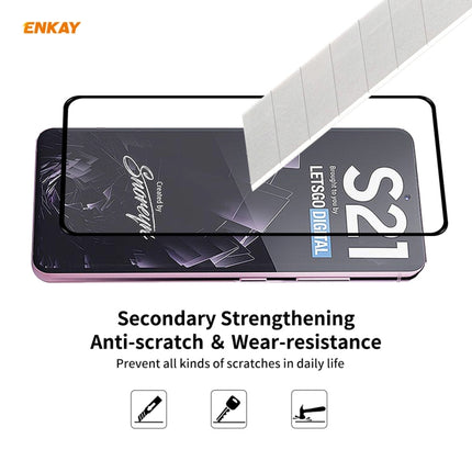 For Samsung Galaxy S30 ENKAY Hat-Prince Full Glue 0.26mm 9H 2.5D Tempered Glass Full Coverage Film Support Fingerprint Unlock, For Samsung Galaxy S21 5G (1 PC), 2pcsFor Samsung Galaxy S21 5G (2pcs), For Samsung Galaxy S21 5G (5pcs)                     ...