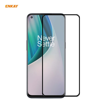 ENKAY Hat-Prince Full Glue 0.26mm 9H 2.5D Tempered Glass Full Coverage Film, For Huawei Nova 8 SE, For Samsung Galaxy A12 (1 PC), For OnePlus Nord N10 5G, For OnePlus Nord N100