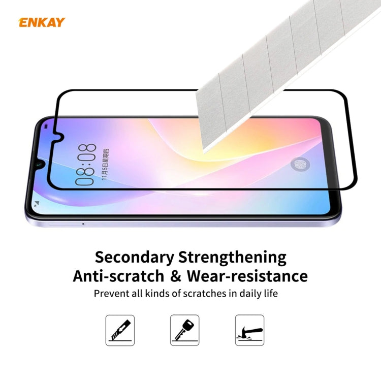 10 PCS ENKAY Hat-Prince Full Glue 0.26mm 9H 2.5D Tempered Glass Full Coverage Film, For Huawei Nova 8 SE, For Samsung Galaxy A12, For OnePlus Nord N10 5G, For OnePlus Nord N100