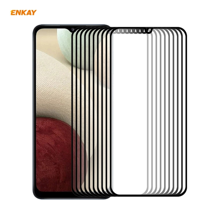 10 PCS ENKAY Hat-Prince Full Glue 0.26mm 9H 2.5D Tempered Glass Full Coverage Film, For Huawei Nova 8 SE, For Samsung Galaxy A12, For OnePlus Nord N10 5G, For OnePlus Nord N100