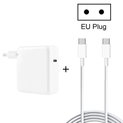 PD-96W 96W PD USB-C / Type-C Laptop Adapter + 2m 5A USB-C / Type-C to USB-C / Type-C Fast Charging Cable for MacBook Pro, EU Plug, US Plug, UK Plug