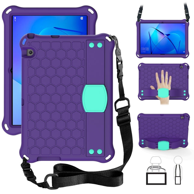 Honeycomb Design EVA + PC Material Four Corner Anti Falling Flat Protective Shell With Strap, For Huawei MediaPad T3 10