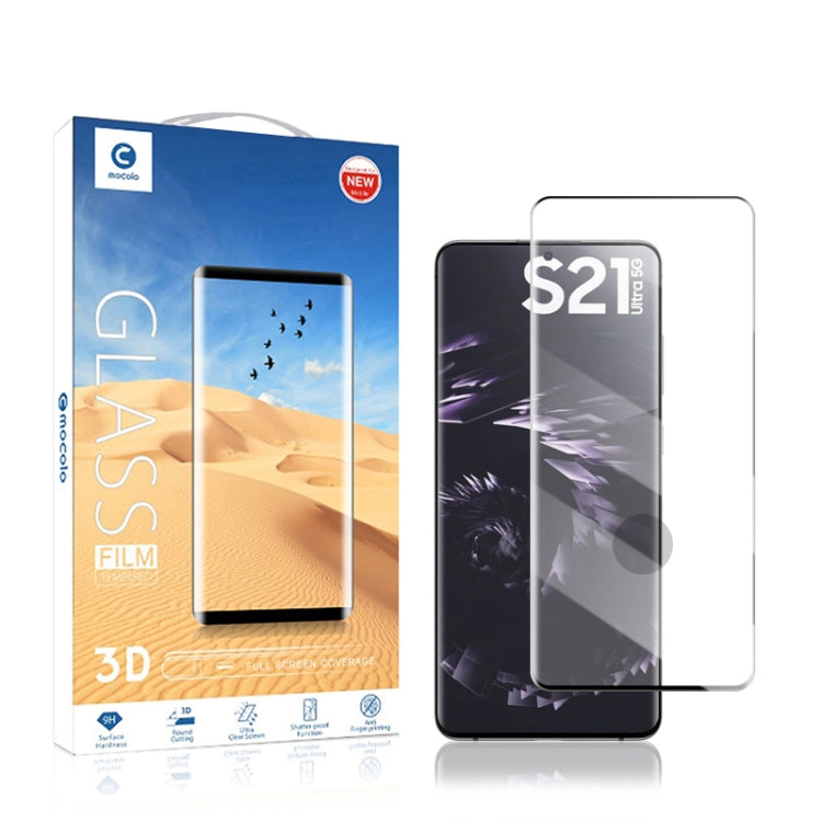 mocolo 0.33mm 9H 3D Curved Full Screen Tempered Glass Film, Fingerprint Unlock Support, For Samsung Galaxy S21 / S30, For Samsung Galaxy S21+ / S30+, For Samsung Galaxy S21 Ultra/ S30 Ultra