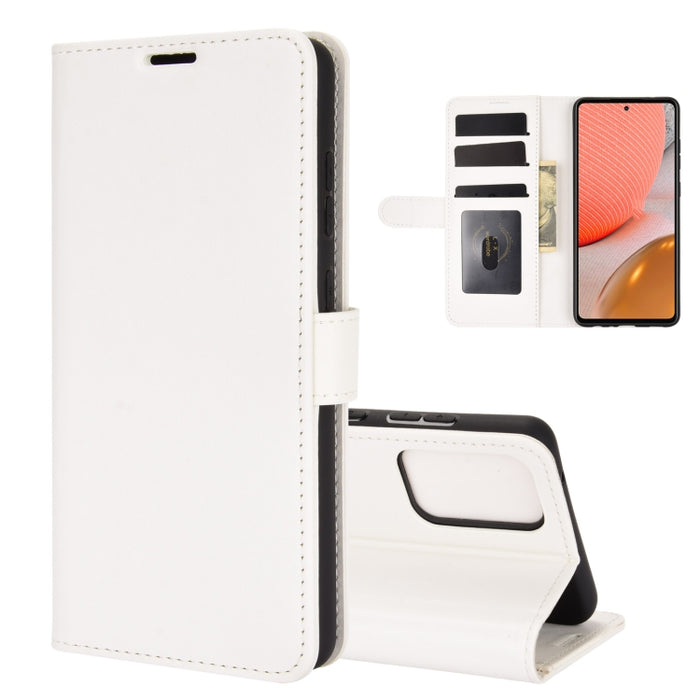 For Samsung Galaxy A72 5G  R64 Texture Single Horizontal Flip Protective Case with Holder & Card Slots & Wallet& Photo Frame, For Samsung Galaxy A72 5G