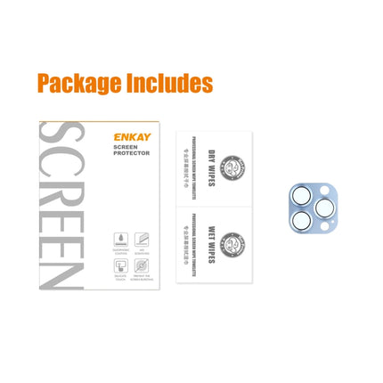 ENKAY Aluminium Alloy + Tempered Glass Camera Lens Cover for iPhone 13 Pro / 13 Pro Max