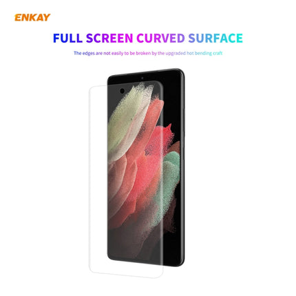 For Samsung Galaxy S21 Ultra 5G ENKAY Hat-Prince 3D Full Screen PET Curved Hot Bending HD Screen Protector Soft Film, For Samsung Galaxy S21 Ultra 5G