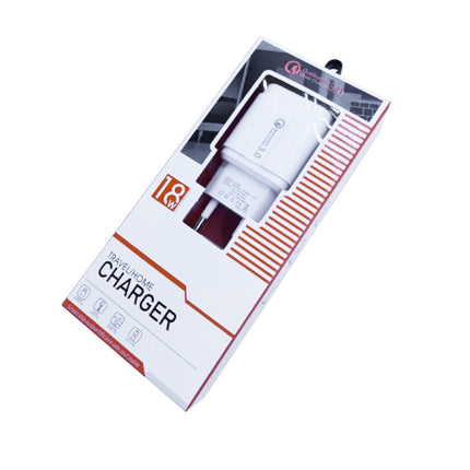 LZ-023 18W QC 3.0 USB Portable Travel Charger + 3A USB to Type-C Data Cable, EU Plug, Type-C Data Cable, EU Plug