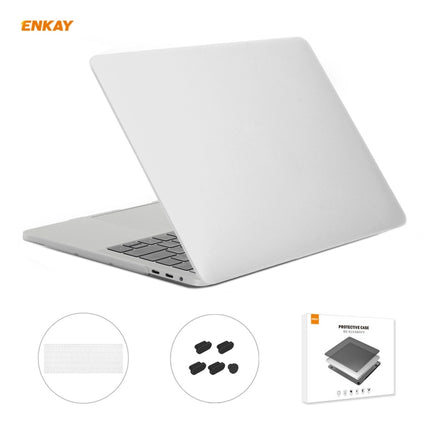 ENKAY 3 in 1 Matte Laptop Protective Case + US Version TPU Keyboard Film + Anti-dust Plugs Set for MacBook Pro 13.3 inch A1706 / A1989 / A2159 (with Touch Bar), For MacBook Pro 13.3 inch A1706 (with Touch Bar)