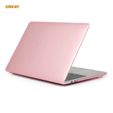ENKAY 3 in 1  Crystal Laptop Protective Case + EU Version TPU Keyboard Film + Anti-dust Plugs Set for MacBook Pro 15.4 inch A1707 & A1990 (with Touch Bar), For MacBook Pro 15.4 inch A1707 (with Touch Bar)